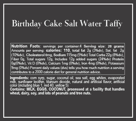 Sweetables | Birthday Cake Salt Water Taffy