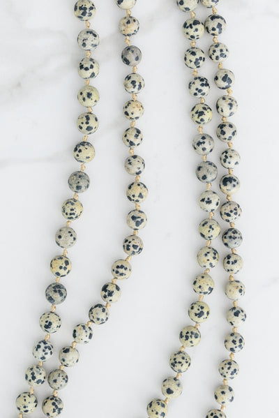 Blissful Beaded Necklace In Stone