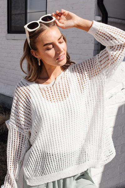 Clear View Sweater in White
