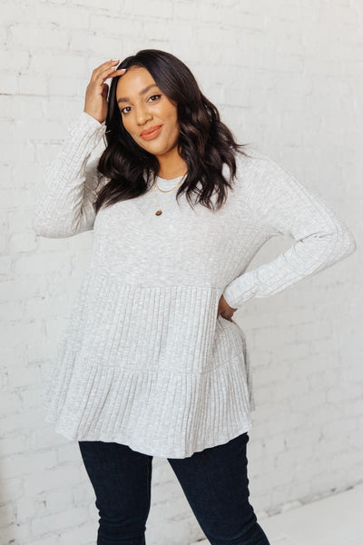 Give A Twirl Sweater in Gray