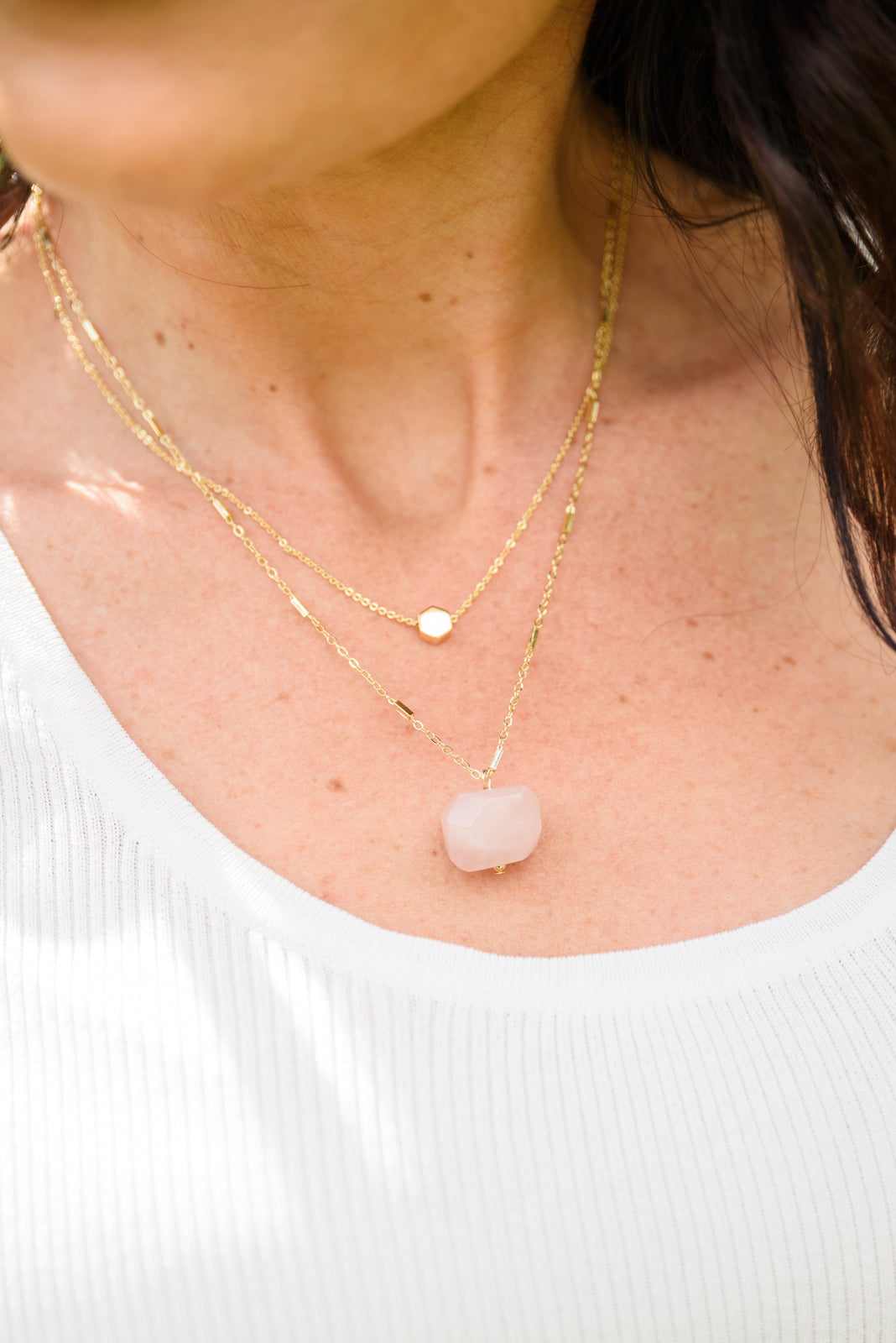 Meet Me There Stone Layered Necklace