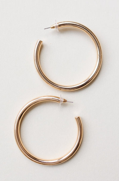 Solid Gold Hoops