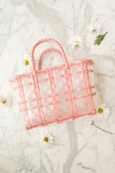Sunny Days Woven Tote in Pink