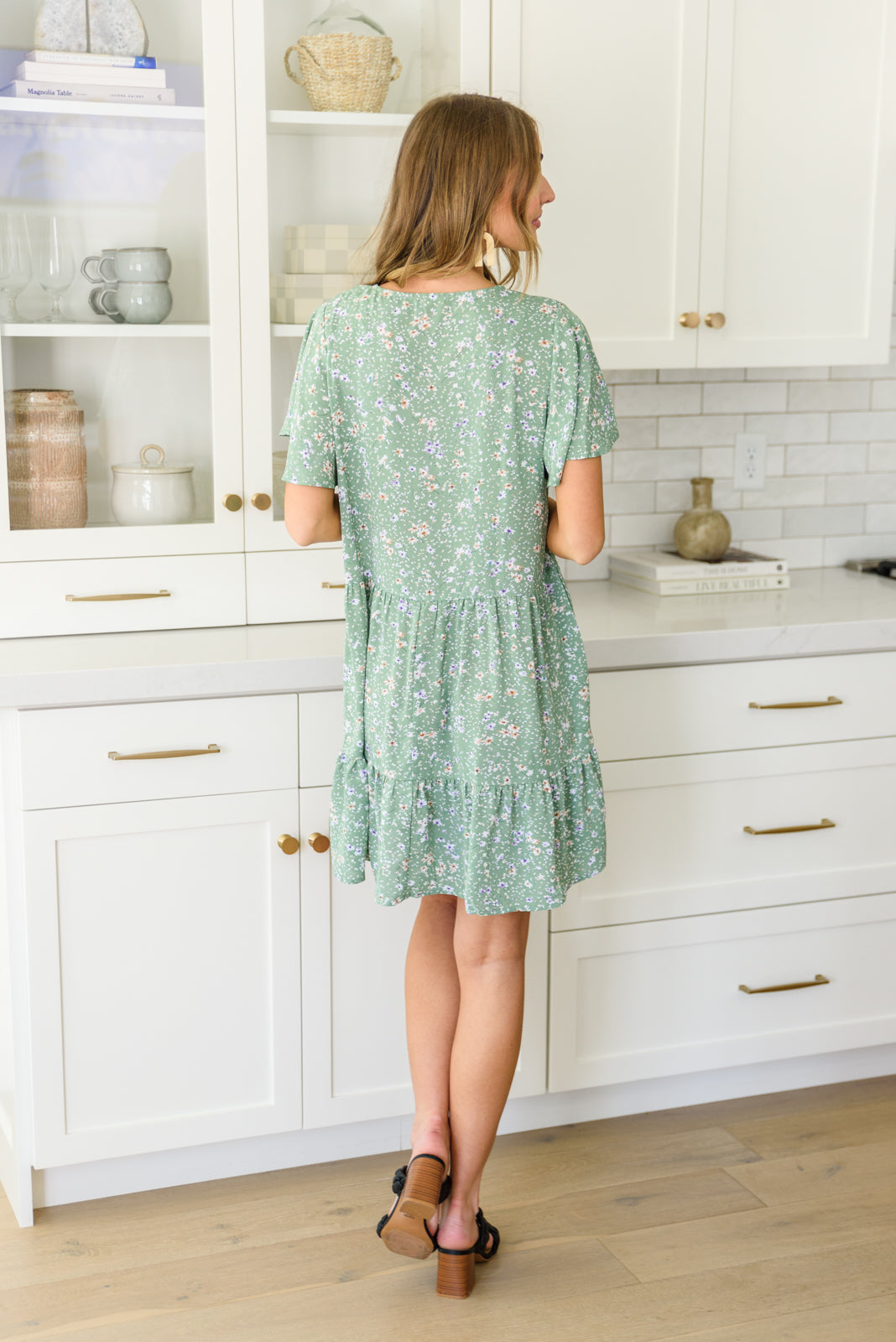 The Way Back Dress in Sage