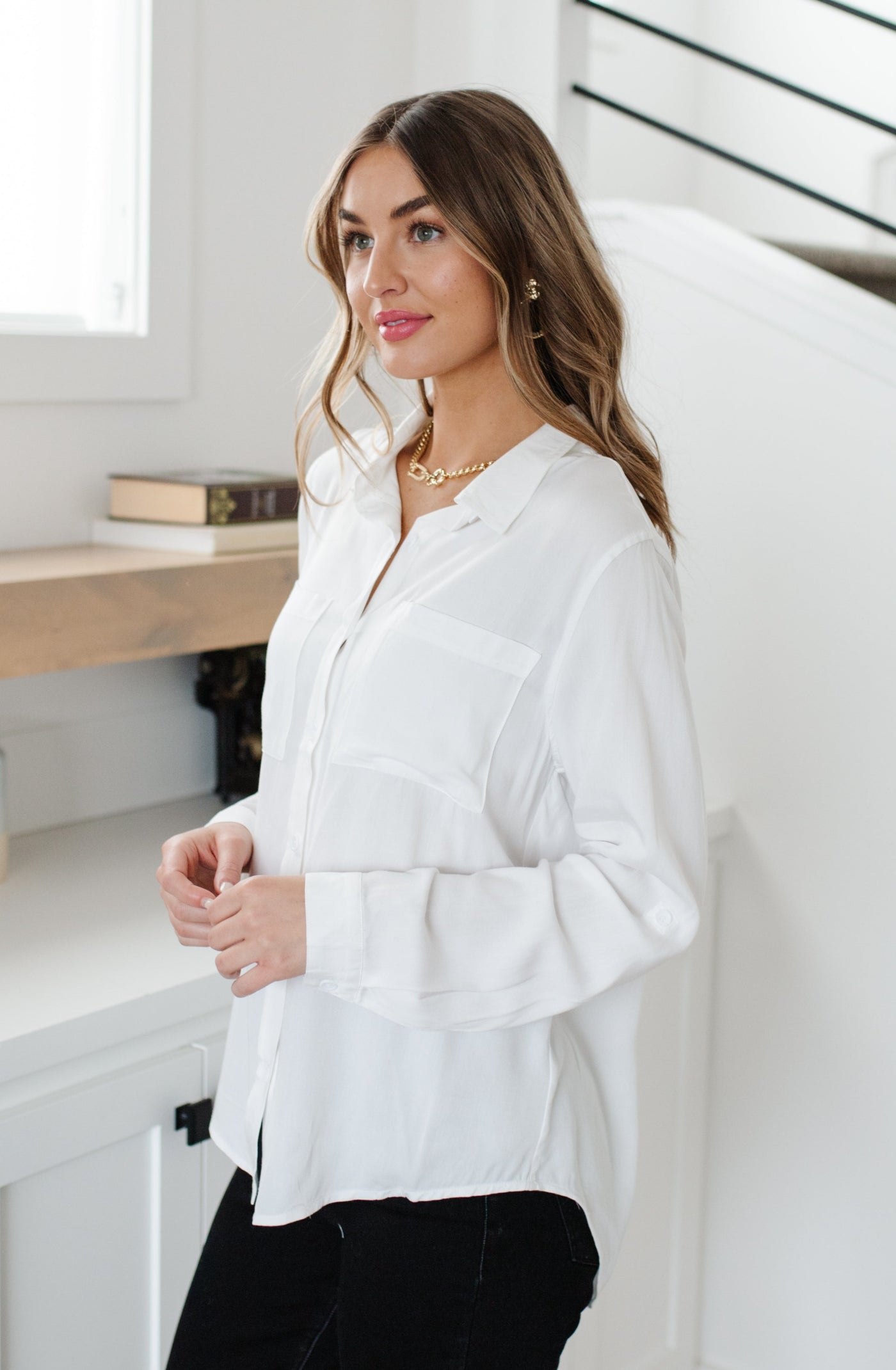 Unwavering Confidence Blouse In White