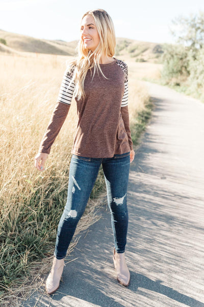 Wild One Top in Brown